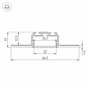 Профиль встраиваемый Arlight PLS 058956