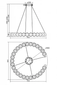 Подвесной светильник Maytoni Amulet MOD555PL-L30CH4K