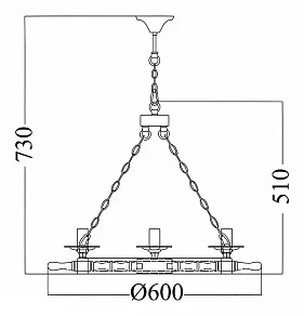 Подвесная люстра Maytoni Frigate ARM624-06-R