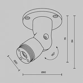 Крепление для шнура Maytoni  C027CS-B