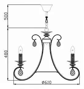 Подвесная люстра Maytoni Tango ARM280-06-R