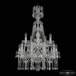 Подвесная люстра Bohemia Ivele Crystal 1413 1413/10+5/200/XL-90/2d Ni