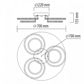 Потолочная люстра DeMarkt Аурих 23 496019006