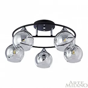 Потолочная люстра Arte Milano AMALFI-322403 322403/5 BK+CR