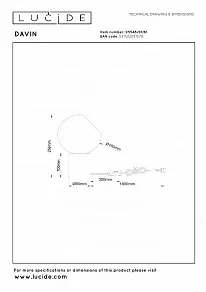 Настольная лампа декоративная Lucide Davin 05548/01/61