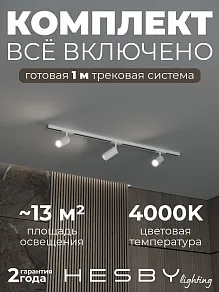 Комплект трековый Hesby Lighting Skylite №3 HSBL_kompl_S003_NI1W4K