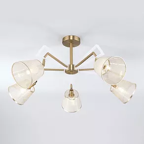 Люстра на штанге Eurosvet Alicante 60082/5 золотая бронза