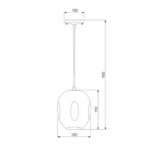 Подвесной светильник Eurosvet Mill 50195/1 жемчуг черный