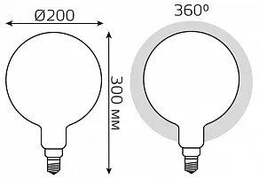 Лампа светодиодная Gauss Filament E27 14Вт 4100K 153202214-D