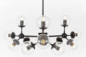 Люстра на штанге LUMINA DECO Zodiak LDP 160-12 BK+PR