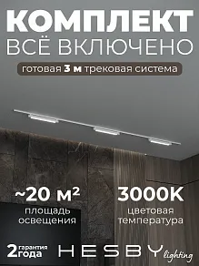 Комплект трековый Hesby Lighting Skylite №1 HSBL_kompl_S001_NI3W3K_01