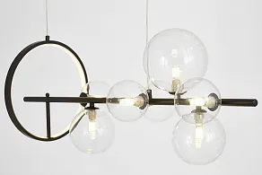 Подвесная люстра LUMINA DECO MERIDO LDP 7033-7 BK+CL