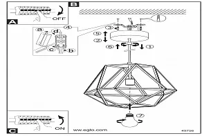 Подвесной светильник Eglo ПРОМО Embleton 49756