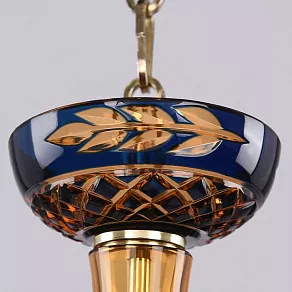Подвесная люстра Bohemia Ivele Crystal Ivele Crystal 1 1308/8/195 G Am/Amber-Blue/H-1J