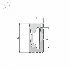 Профиль для плинтусов гибкий Arlight WPH-FLEX 045782