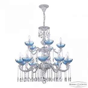 Подвесная люстра Bohemia Ivele Crystal AL7801 AL78101/10+5/250/2D A WMN P Aquamarine/M-1H