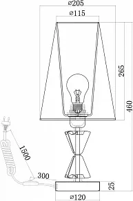 Настольная лампа декоративная Maytoni Florero MOD078TL-01CH