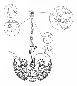 Подвесная люстра Globo Clara 51511