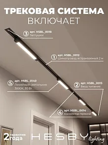 Комплект трековый Hesby Lighting Skylite №1 HSBL_kompl_S001_VI4B3K