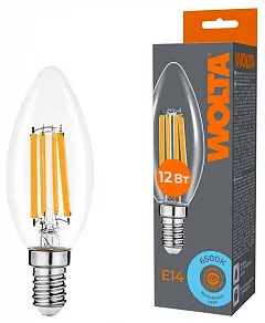 Лампа светодиодная Wolta  E14 12Вт 6500K WF-C35-12W6KE14
