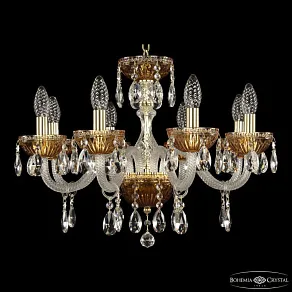 Подвесная люстра Bohemia Ivele Crystal 5417 5417/8/195 G Amber/M-1G
