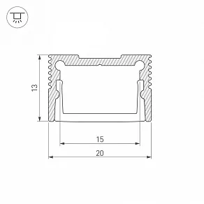 Профиль накладной Arlight SL-SLIM 036036