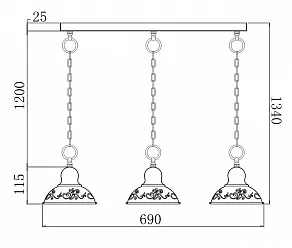 Подвесной светильник Freya Benoit FR2566-PL-33-WG