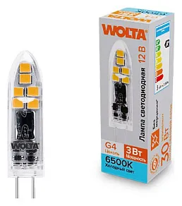 Лампа светодиодная Wolta  G4 3Вт 6500K WSTD-JC-12V3W6KG4-P