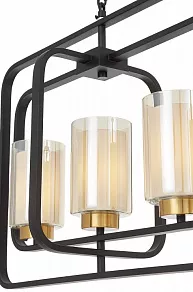 Подвесная люстра LUMINA DECO Indivia LDP 1238-5 BK+MD