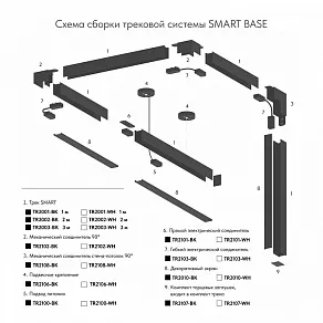 Соединитель линейный для треков Denkirs Tr200 TR2103-BK
