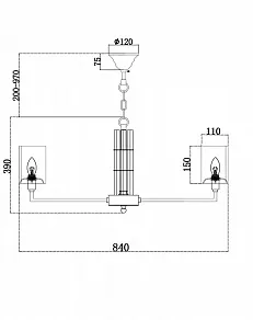 Подвесная люстра Maytoni Metropolitan H015PL-10G