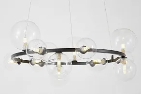 Подвесная люстра LUMINA DECO MERIDO LDP 7033-15 BK+CL