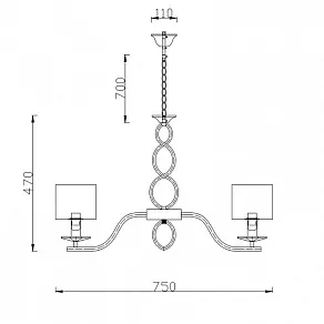 Подвесная люстра Rivoli Luciana P7 CR Б0038047