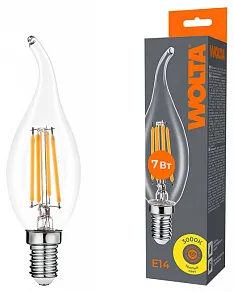 Лампа светодиодная Wolta  E14 7Вт 3000K WF-CT35-7W3KE14