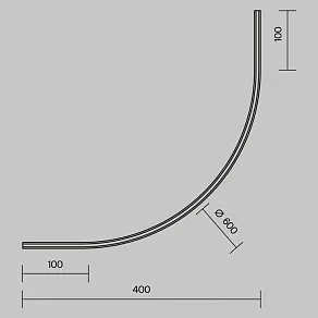 Трек накладной Maytoni Accessories for tracks Levity TRA184-R600-11B