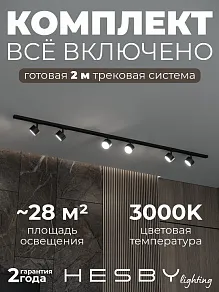 Комплект трековый Hesby Lighting Skylite №13 HSBL_kompl_S013_NI2B3K