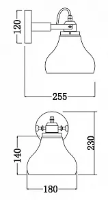 Бра Freya Lorenza FR4171-WL-01-B