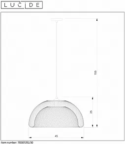 Подвесной светильник Lucide Mesh 78387/01/30