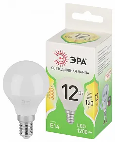 Лампа светодиодная Эра Green Line E14 12Вт 3000K LED P45-12W-830-E14 GL
