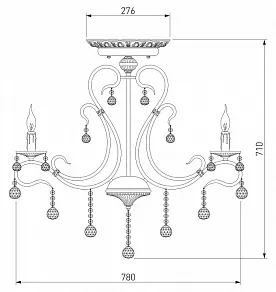 Люстра на штанге Eurosvet Ernin 12505/8 античная бронза Strotskis