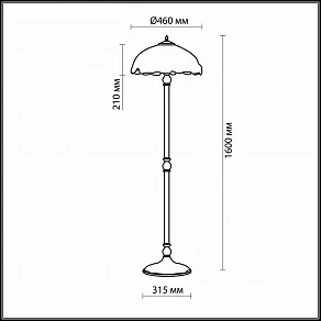 Торшер Odeon Light Garden 2525/2F