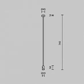 Основание на штанге Maytoni Accessories for tracks Flarity TRA159C-B1-B