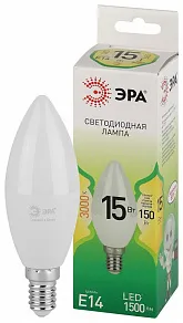 Лампа светодиодная Эра Green Line E14 15Вт 3000K LED B35-15W-830-E14 GL