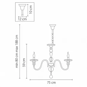 Подвесная люстра Osgona Azzurro 699084