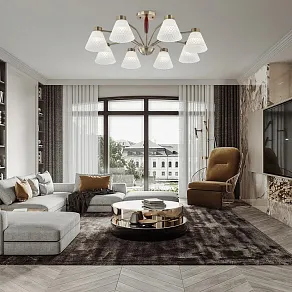 Люстра на штанге Arte Milano Napoli-6350 336350/8 AB
