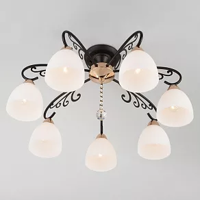 Потолочная люстра Eurosvet Arabella 70087/7 черный/золото