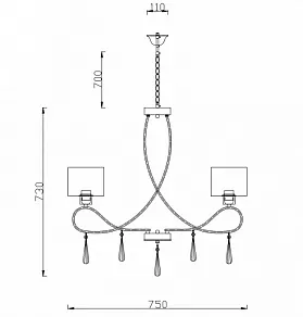 Подвесная люстра Rivoli Raffinato P7 CR Б0038039