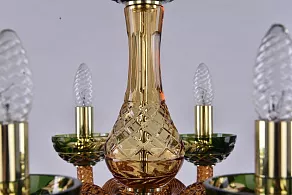 Подвесная люстра Bohemia Ivele Crystal Ivele Crystal 1 1308/12+6/360/2d G Am/Amber-Green/H-1J
