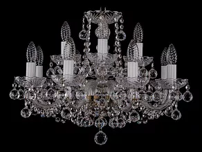 Подвесная люстра Bohemia Ivele Crystal 1402 1402/8_4/195/Pa/Balls