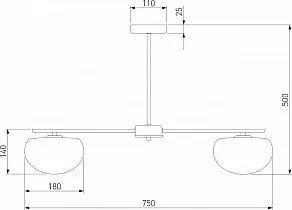 Люстра на штанге Eurosvet Like 30190/5 латунь